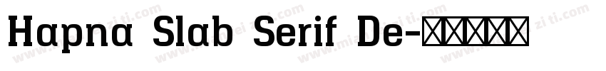 Hapna Slab Serif De字体转换